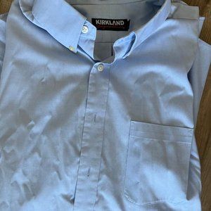 Men Blue shirt size 18x36 traditional fit non Iron